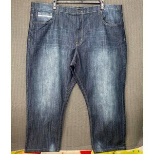 Ecko Unltd Mens Size 48 Blue Athletic Fit Dark Wash 5-Pocket Denim Jeans
